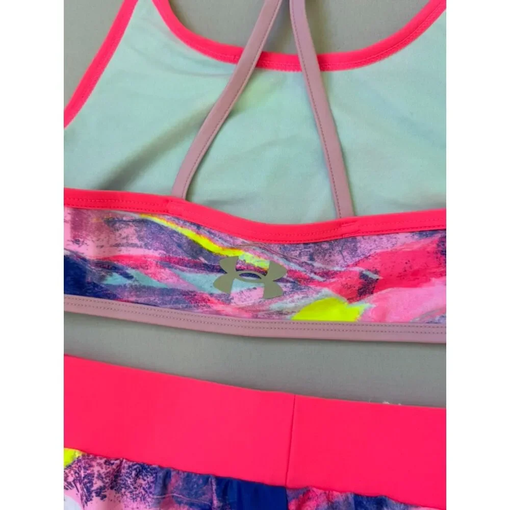 Under Armour Girls 2 Piece Athletic Set Sz.12 NWT Ultra Indigo Shorts Sports Bra
